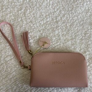 Chosen brand “Jessica” personalized wristlet wallet